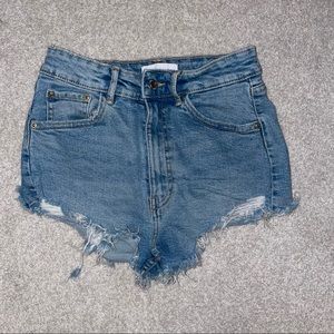 Zara Denim High Rise Shorts